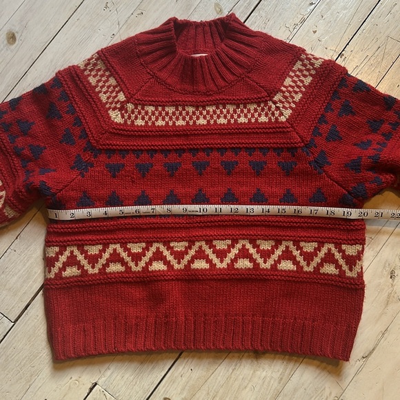 Universal Thread Red Knit Cropped Sweater - Picture 3 of 6